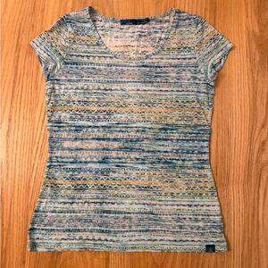 Prana Green + Multi-colored Women's Top